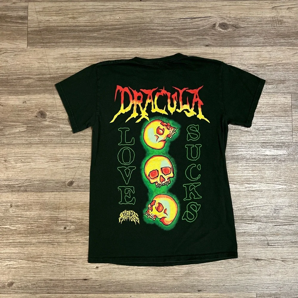 Broken Promises x Dracula Love Sucks Forest Green T-Shirt Size Small - Picture 6 of 8